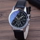 thumbnail image 1 of Reloj de cuarzo para hombre, reloj deportivo de cuarzo con disco multipuntero y correa de cristal azul claro para mujer., 1 of 2