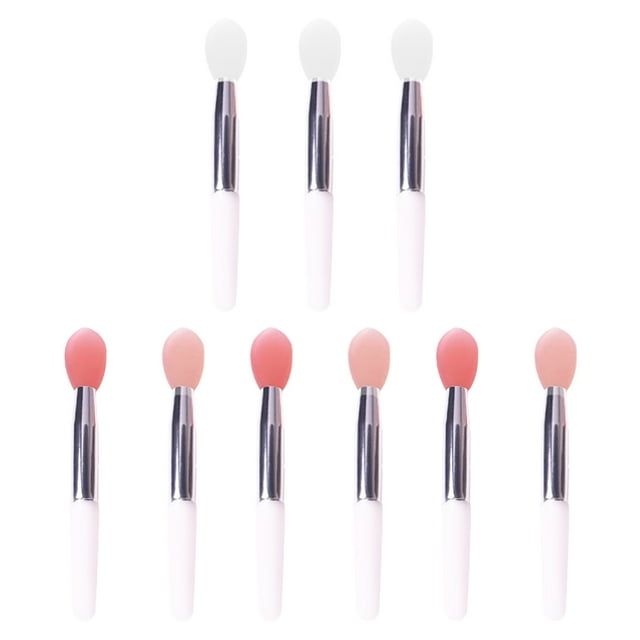 9Pcs Silicone Lip Brush Professional Lipstick Applicator Women Makeup Supply