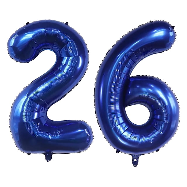 Globos numéricos EBAIJQUO 40" azul marino número 26