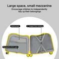 thumbnail image 6 of Ride-On Kids Suitcase 18" Hard Shell Luggage with Wheels, 37L Carry-On with Lock, Adjustable Handle & Seat for Toddlers Ages 3-6 - Yellow, 6 of 9