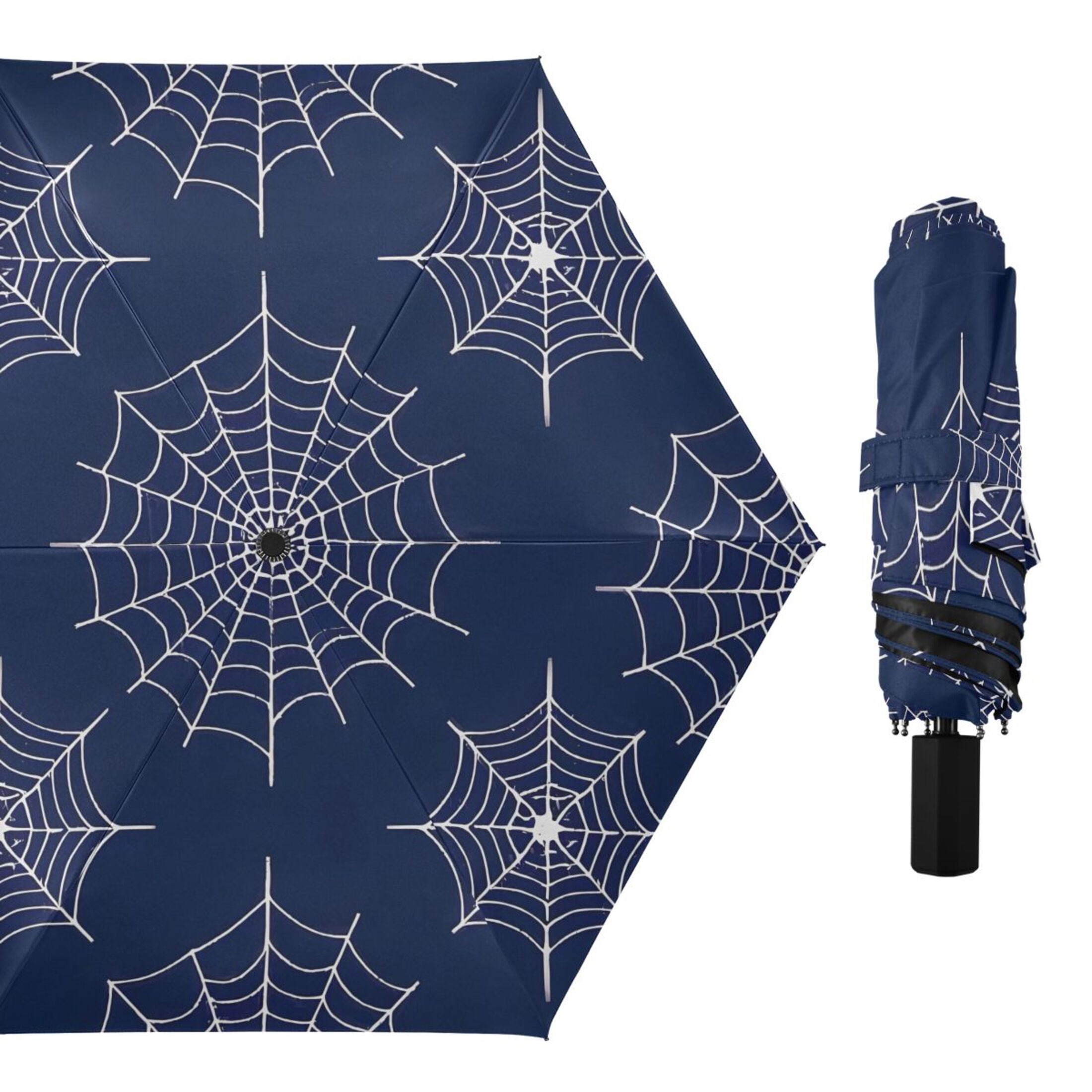 ALAZA Spider Web UPF 50+ Compact Folding Umbrella for Rain Travel Umbrella Packable