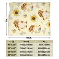 thumbnail image 4 of ZNDUO Lightweight Microfiber Bed Blanket, Sunflower Bee Elf Pattern Super Soft Flannel Cozy Throw Blankets, 50"x40", 4 of 8