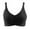 Black, variant on Women's Front Zipper High Impact Sports Bra - Push Up Elastic Straps Yoga Fitness - Nylon/Spandex, 36-52