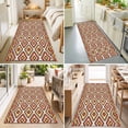 thumbnail image 4 of Hallway Runner Rug 2'x6', Boho Kitchen Runner Rugs Non-Slip Carpet Mats, Abstract Geometric Ethnic Bohemia Textured Bedside Rugs Runners Washable Floor Carpet for Bathroom Laundry Room, 4 of 8