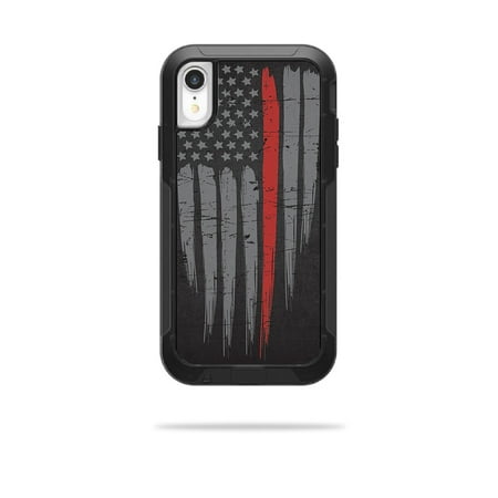 Skin for OtterBox Pursuit iPhone XR Case - Thin Red Line | Protective, Durable, and Unique Vinyl Decal wrap cover | Easy To Apply, Remove, and Change