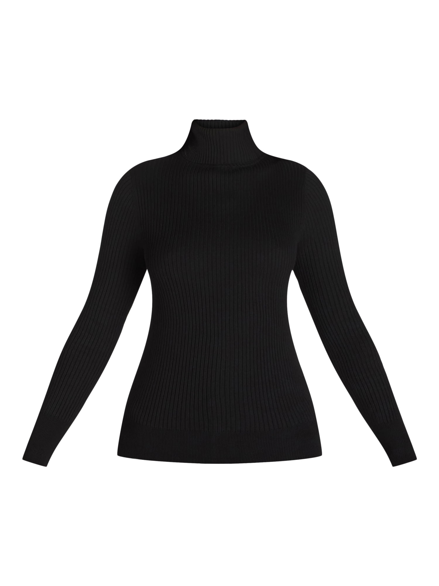 Time and Tru Women's Rib Turtleneck Sweater, Lightweight, Size XS-XXXL
