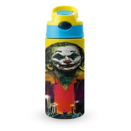 

JOker Small Water Bottle for Kid 12oz Insulated Bottles with Straw Lid Stainless Steel Tumbler Vacuum Cup Thermal Bottles