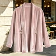 thumbnail image 4 of Cekizud Cardigans for Women Lightweight Velvet Long Sleeve Open Front Casual Outerwear Tops with Pockets, S-2XL, 4 of 5
