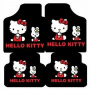 HuangShi Sanrio Kawaii Hello Kitty Car Floor Mats Anime Cartoon Cute Fashion Anti-slip Washable Versatile Practical Universal Foot Mats