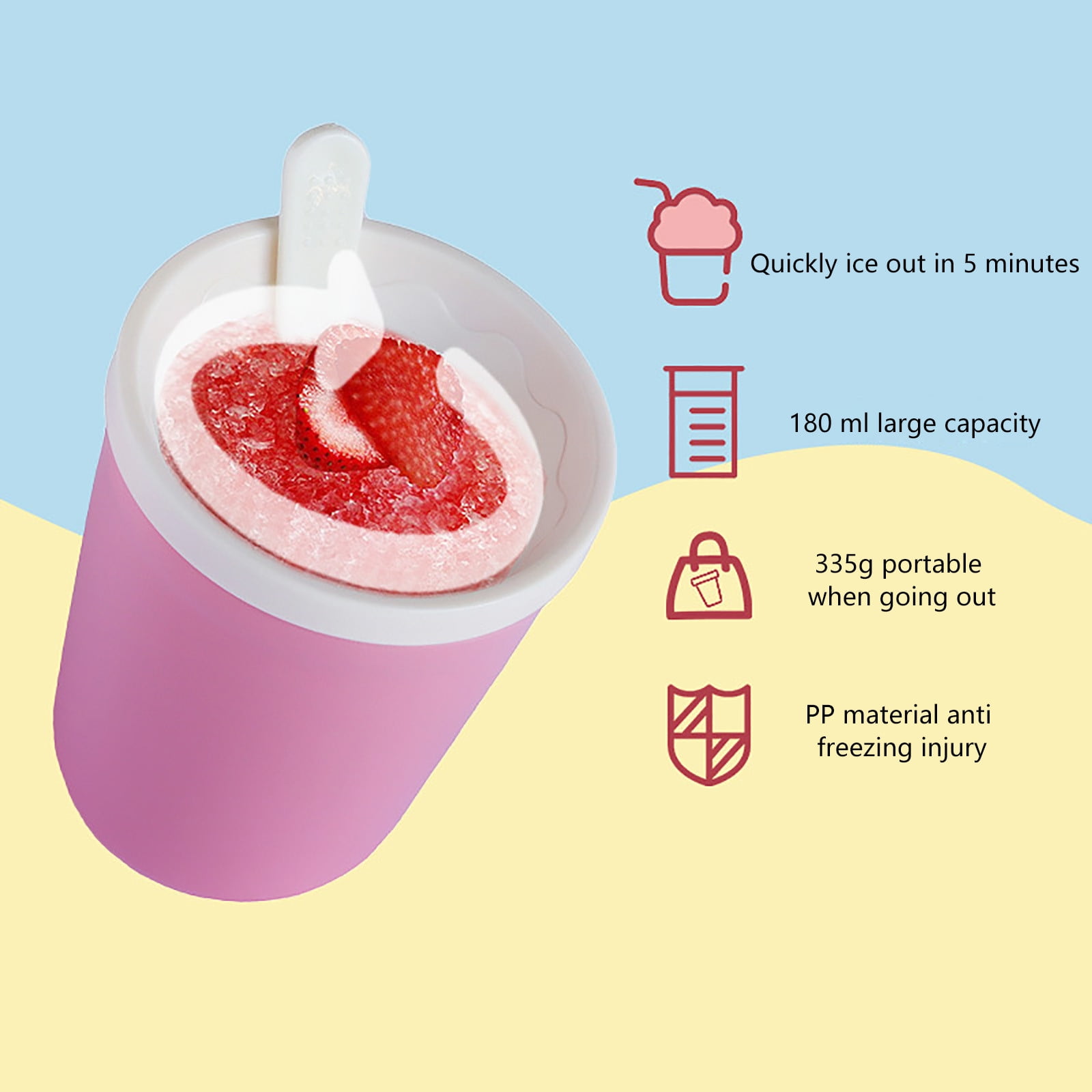 Fast Cooling Cup Refrigerated Cup Household Smoothie Cup Frozen Cup Mug for Cup Slush Maker Cup Slush Machine Slushy Machine Iced Tea Machines