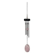 Woodstock Windchimes Precious Stones Chimes Rose Quartz, Wind Chimes For Outside, Wind Chimes For Garden, Patio, and Outdoor Décor, 12"L