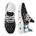 thumbnail image 1 of Zapatos planos con estampado de dientes enrejados de dibujos animados para mujer, zapatillas informales de malla transpirable para mujer, 1 of 6