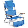thumbnail image 1 of Ostrich The Original 3N1 Lightweight Outdoor Beach Lounge Chair w/ Footrest, Blue, 1 of 12