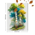 thumbnail image 3 of Birch Trees Watercolor Canvas Print, Sage Green Forest Art, Farmhouse Ready to Hang Wall Decor, 3 of 8