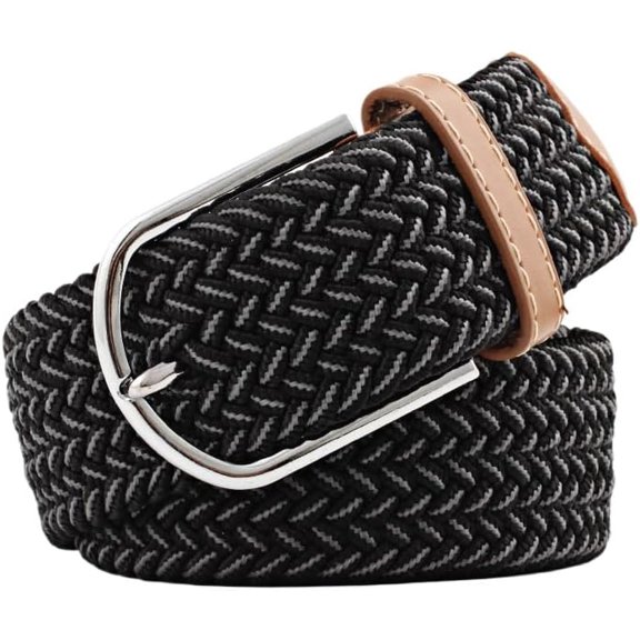 CoCoMangos Mixed Color Woven Braided Stretch Belts for Men & Women Elastic Canvas Woven Belts for Jeans Pants