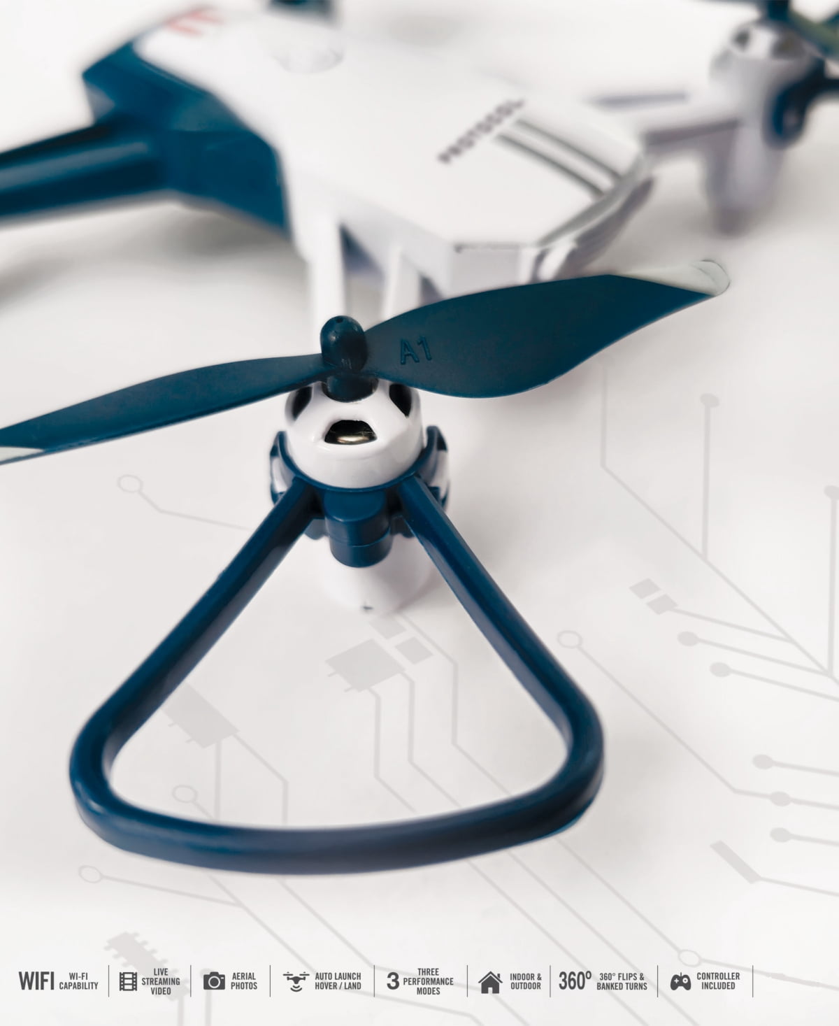 Protocol Forte Drone with Live Streaming Camera – White