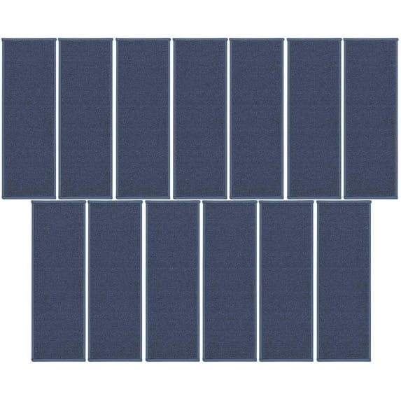 Home Queen Starwars Collection Solid Color Area Rugs Petrol Blue - 9" x 27" Stair Treads (Set Of 13)
