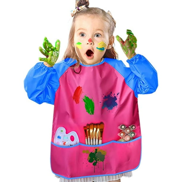 Babi Escolar Infantil Bata De Pintura Para Niños WoRuyKot