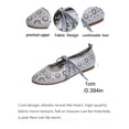 thumbnail image 4 of DIVVce Floral Cutout Mary Jane Flats For Women Closed Toe Slip On Comfortable Casual Summer Footwear, 4 of 8
