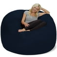 thumbnail image 2 of Chill Sack Bean Bag Chair, Memory Foam with Microsuede Cover, Kids, Adults, 6 ft, Navy, 2 of 9