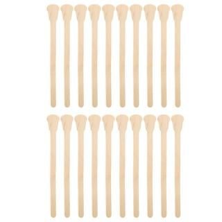 JoyJour Wooden Wax Sticks - Eyebrow, Lip, Nose Small Waxing Applicator  Sticks for Hair Removal and Smooth Skin, Round and Slanted (Pack of 100)