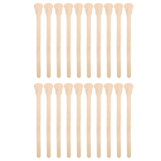 Espátulas para depilación cera corporal y Facial, herramienta aplicadora, palitos de cera de madera (forma de guitarra), 20 piezas