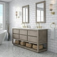 thumbnail image 3 of Water Creation Oakman 72" Double Sink Vanity w/ Gold Faucets & Mirrors in Oak, 3 of 7