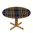 thumbnail image 3 of PIKWEEK  Multicolor Round Fitted Tablecloth with Elastic Edged Old Fashioned Scottish Tartan Country Style Round Table Cover Washable Tablecloths for Kitchen Picnic Party  Tables, 3 of 7
