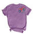 thumbnail image 4 of Pisexur Hauts d'Été pour Femmes, Hauts pour Femmes, Hauts de Sortie pour Femmes, Hauts pour Femmes, Blouse Mode Imprimée à Manches Courtes Col Rond T-Shirt Drôle Violet,m, 4 of 5
