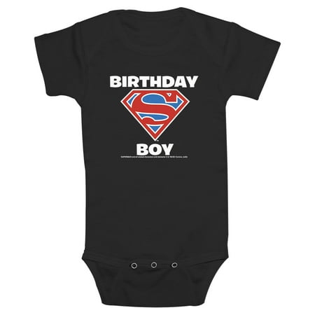 

Infant s Superman Birthday Boy Logo Onesie