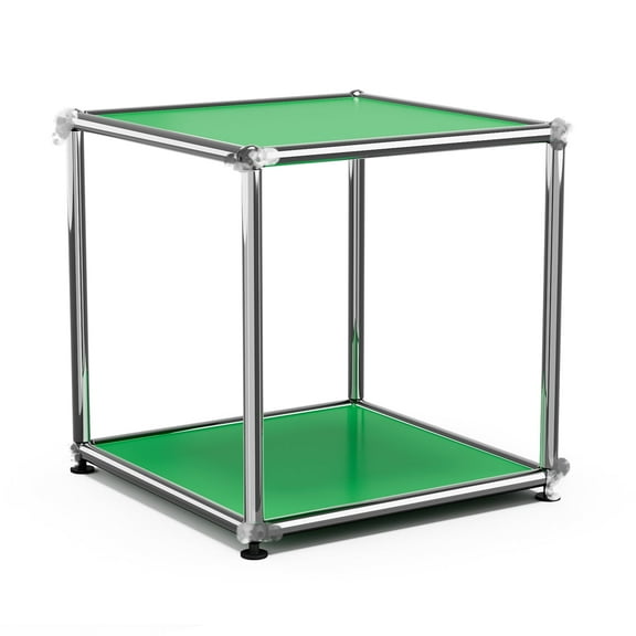 Raffle Pinker Metal Storage Organizer Cube Storage Cabinet Modern Accent Steel Organizer for Living Room Bedroom,Green