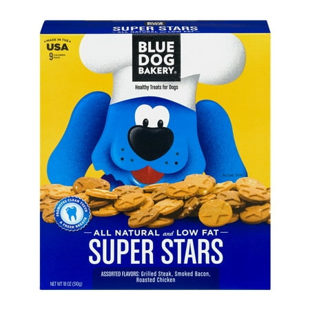 Blue Dog Bakery Super Stars pour chiens en bonne santé Treats, 18,0 OZ