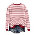 thumbnail image 2 of ZUKMRJPC Christmas Sweatshirt for Women and Men Long Sleeve Fashion Striped Print Crewneck Sweatshirts Holiday Comfy Fleece Lined Tops, 2 of 7