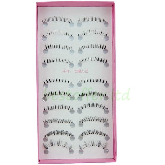 10 pares de pestañas postizas diferentes estilos mixtos inferiores naturales pestañas postizas hechas a mano maquillaje suave pestañas negras