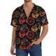 thumbnail image 1 of Fotbe Compass And Mountains In Bicycle Wheels1 Camisa Estampada de Manga Corta para Hombre, Casual de Verano, Estilo Playero, Sin Arrugas-3X-Large, 1 of 5