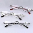 thumbnail image 2 of Reading Glasses Metal Spring Hinges Half Moon Semi Rimless Readers 1.0~ 4.0, 2 of 5