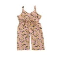 thumbnail image 1 of Toddler Girls Overalls Floral Sling Romper Sleeveless Jumpsuit Suspender Pants, 1 of 6