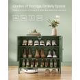 thumbnail image 4 of Shoe Cabinet, 3-Tier Shoe Storage Organizer, Shoe Shelf, Modern Country Cabinet,Freestanding Cabinet with Height-Adjustable Shelf, 13.8 x 31.5 x 27.6 Inches, Entryway, ForestGreen, 4 of 5