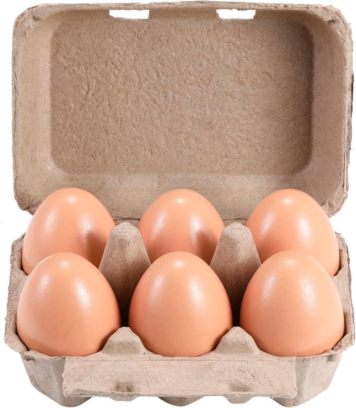 Half Dozen Vine Egg Cartons 25 Pack, Blank Natural Pulp 6 Count Carton for Chicken Eggs Reusable, Storage Tray Strong Holds Up to Six Cardboard Paper Holder Container Refrigerator
