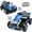 Blue, variant on iRerts 12V Ride on Toys, 2 in 1 Ride on Building Block Cars Truck/Go Kart Freely Switched, One Chassis, Two Forms, Ride on Vehicles Kids Car with Remote Control, Bluetooth, Music, LED Light, Black