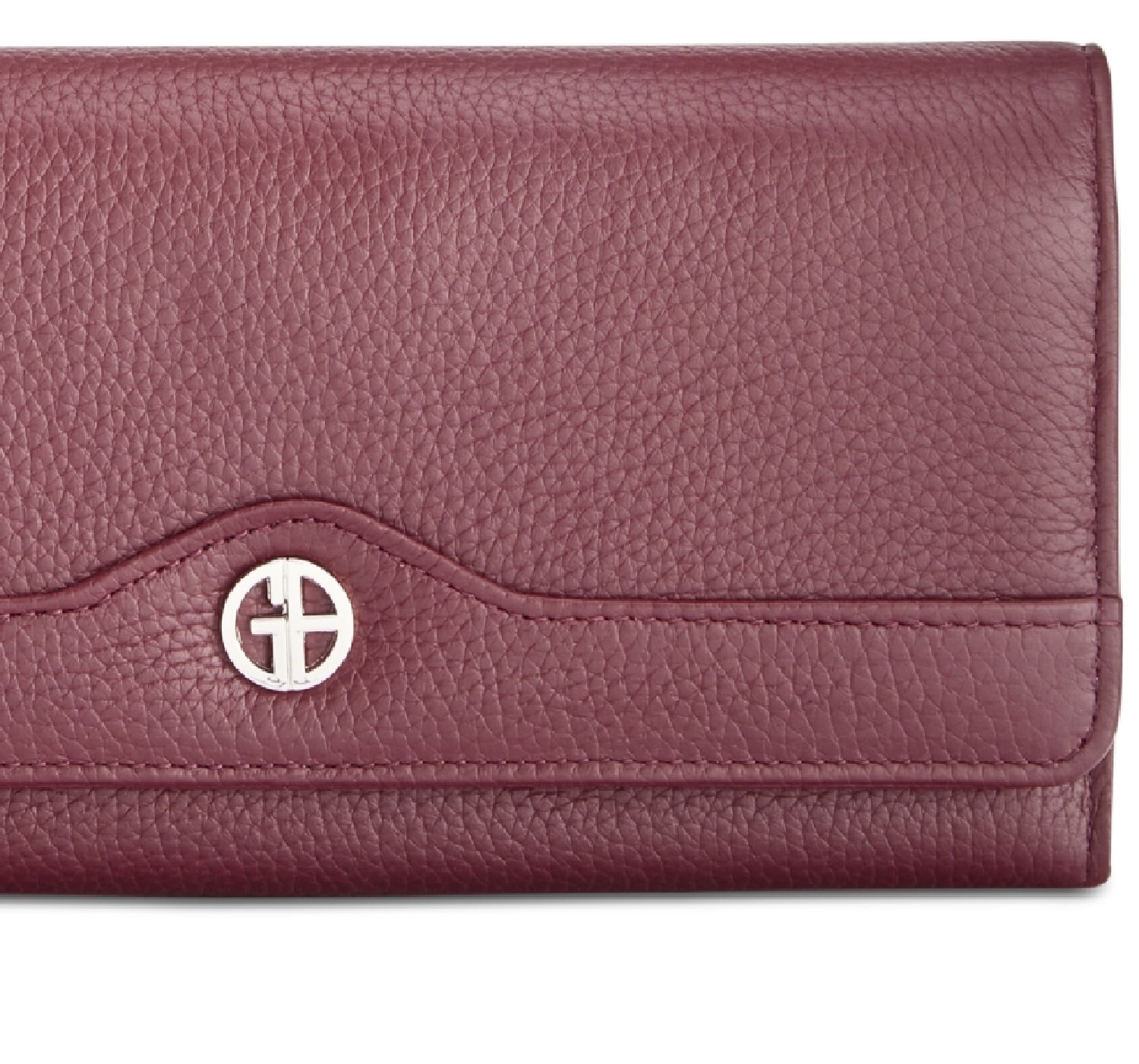 Giani Bernini Women's Pebble Leather Receipt Wallet Red Size Regular