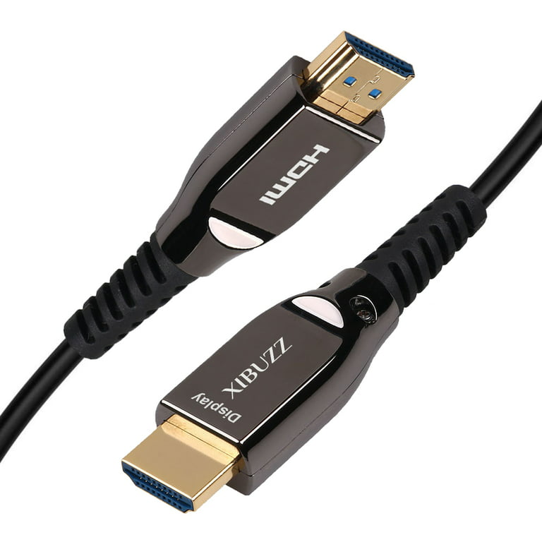 Udfordring Figur Ondartet tumor XIBUZZ HDMI Cables Fiber Optic Cord 4K 18Gbps Ultra-Fast 4.8-Volt Fiber  Optic HDMI to HDMI 2.2 Gold-Plated Video-Audio 4k Cable for Nintendo-Smart  TV-PS4-PS3-Xbox Black-50ft - Walmart.com
