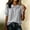 Gray, variant on Women's Cotton Linen Peter Pan Collar Blouse, Puff Short Sleeve Button Down Casual Summer Tops, Loose Fit Ladies Shirts for Daily Wear S-3XL Blue
