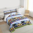thumbnail image 3 of Homewish Car Theme 2pcs Bedding Comforter Set For Teens Boys Girls,Cartoon Truck Twin Comforter Sets,Construction Vehicles Breathable Bedding Set,Microfiber Bedroom Decor, 3 of 8