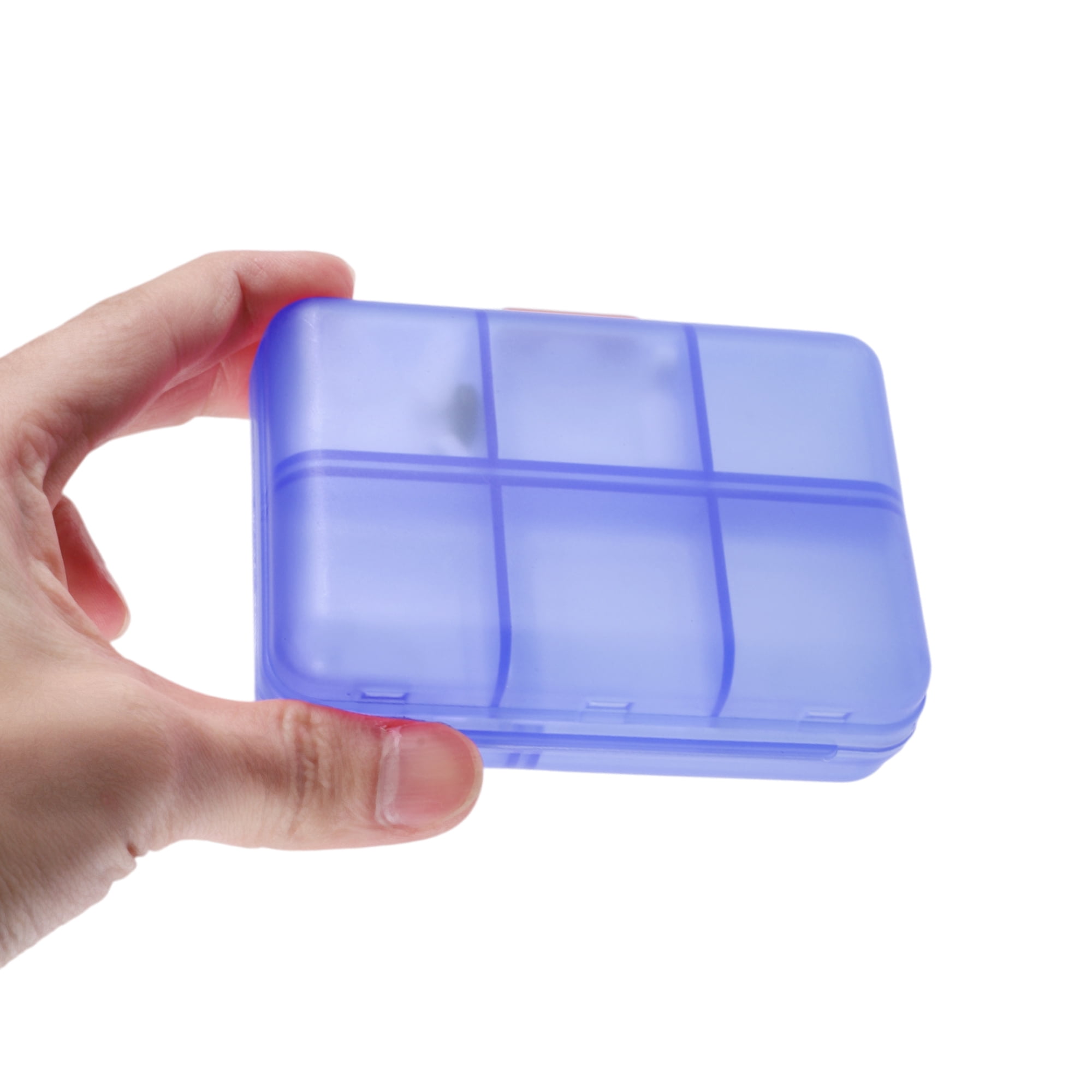 Unique Bargains 9 Grids Double Layer Pill Case for Travel 1 Pc Blue