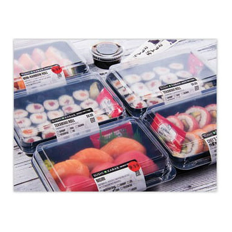 Creative Carryouts Hinged Plastic Hot Deli Boxes, Medium Snack Box, 18 oz, 6.22 x 5.9 x 2.1, Black/Clear, 200/Carton Creative Carryouts Hinged Plastic Hot Deli Boxes, Medium Snack Box, 18 oz, 6.22 x 5.9 x 2.1, Black/Clear, 200/Carton