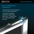 thumbnail image 2 of DreamLine Infinity-Z 34 in. D x 60 in. W x 76 3/4 in. H Frosted Sliding Shower Door in Brushed Nickel, Center Drain Base, Backwall, 2 of 19