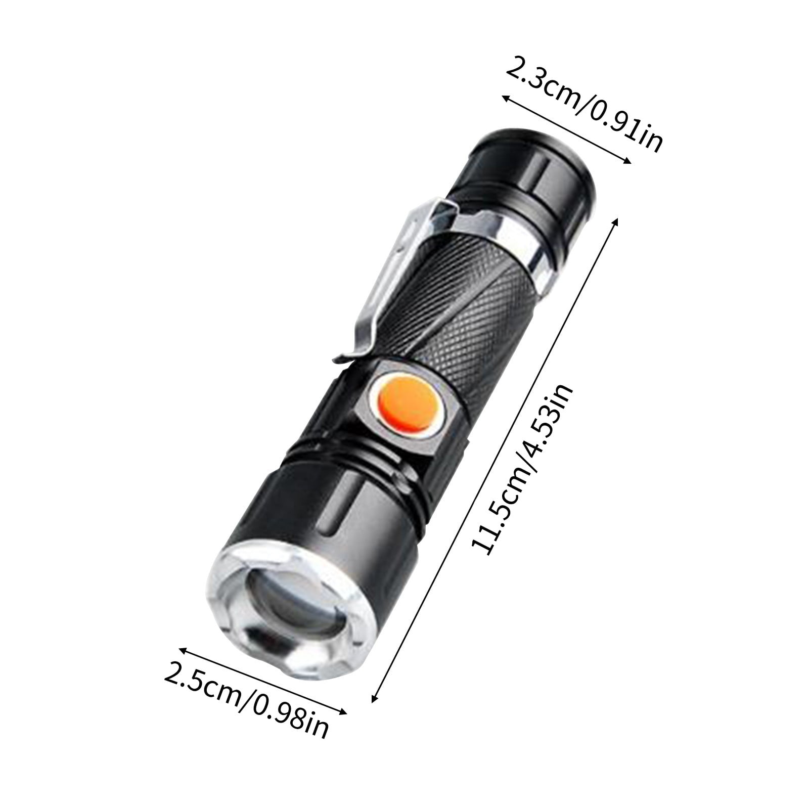 Yunuuuoa 4 Packs Rechargeable LED Flashlight with Magnet, Zoomable Spotlight Floodlight, USB Charging, Portable Handheld Torch for Outdoor Camping Hiking Emergency