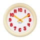 thumbnail image 5 of Reloj de pared colgante nórdico, redondo, moderno, decorativo, silencioso, adorno de reloj artístico para Número amarillo rojo, 5 of 9