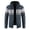 Blue, variant on Men's Winter Coats Jacket for Men Hooded Long Sleeved Zipper Pocket Outerwear Solid Color Comfy Jacket Loose Fit Work Tops Black